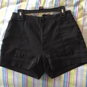 Black mini shorts